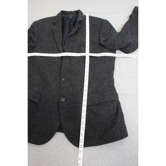 J. Crew Ludlow Blazer Jacket Mens 40R Gray Long Sleeve 2 Button Wool - Picture 7 of 7